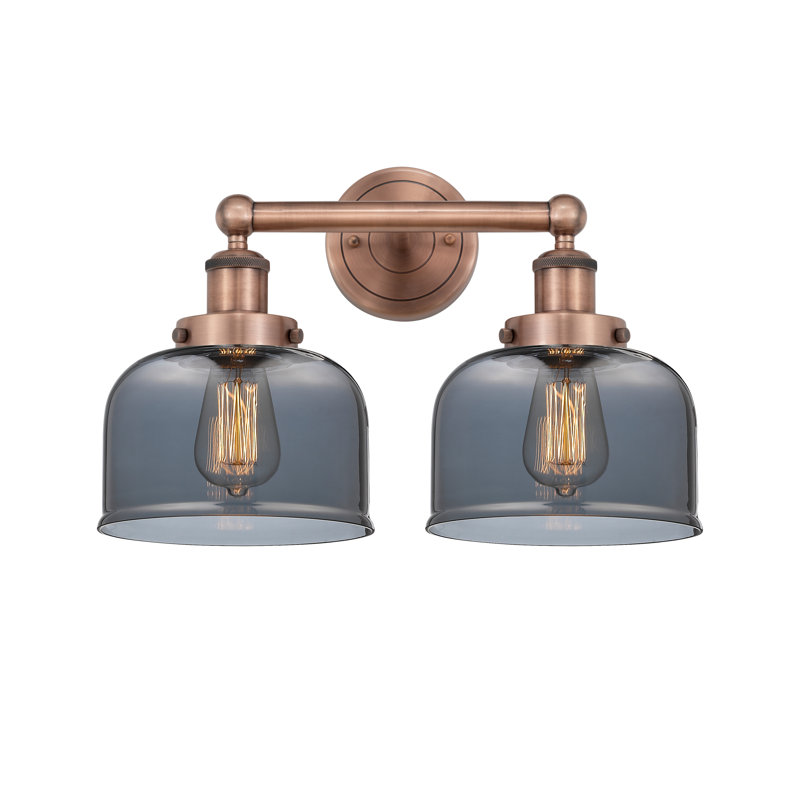 Arlester 2 - Light Dimmable Vanity Light, Antique Copper, Plated Smoke