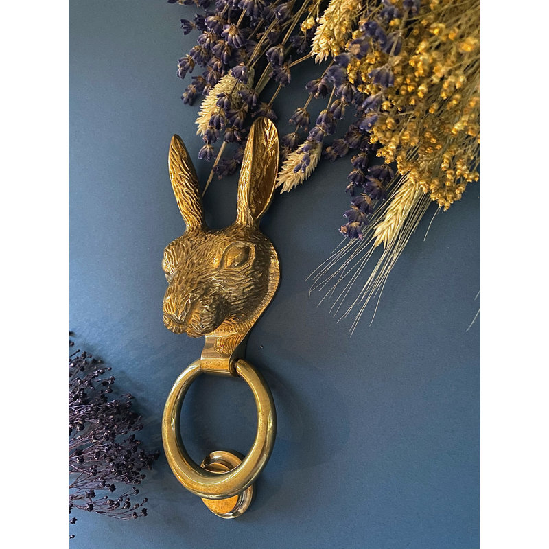 Courtney Hare Door Knocker, Brass