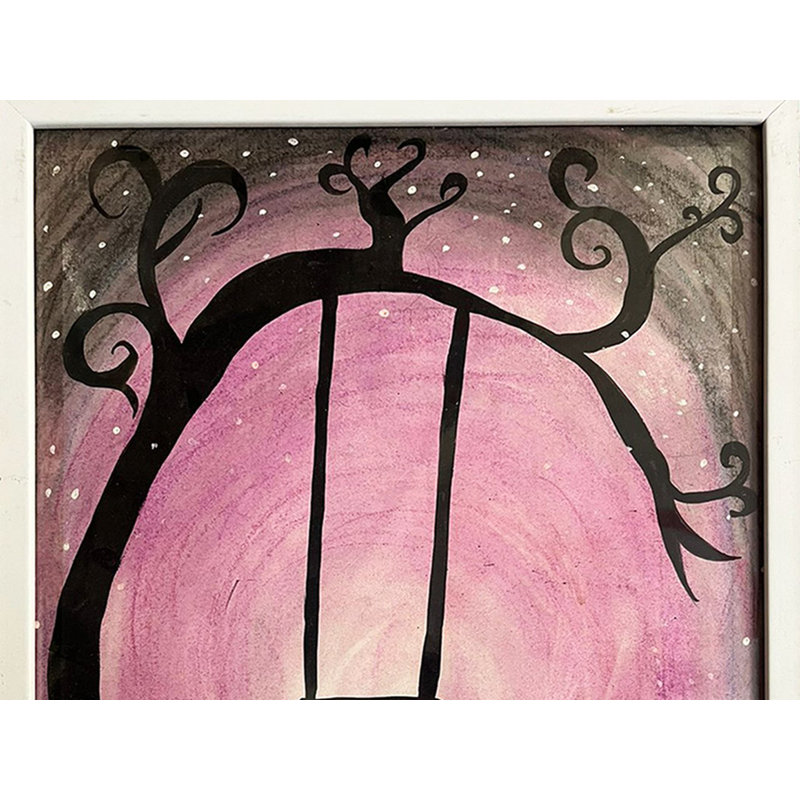 Arbre avec balançoire - Avec cadre | Pastel doux | Par Parisha Thukral