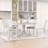 Danyelle 5Pcs Extendable Round Dining Set with Wood Table and 4 Upholstered Chairs-743889341