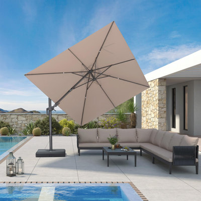 Parasol extérieur en aluminium décalé Cantilever