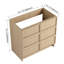 Meuble-lavabo autoportant 36 po et 2 portes d'armoire à fermeture en douceur, contreplaqué, chêne Dune (KD-PACKING)
