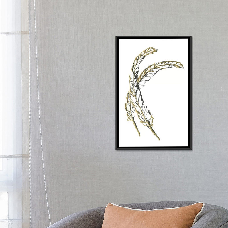 Gilded hackles plumes, reproduction d’art sur toile tendue, H 26 po x l 18 po x P 1,5 po, Toile tendue, Pas de tapis