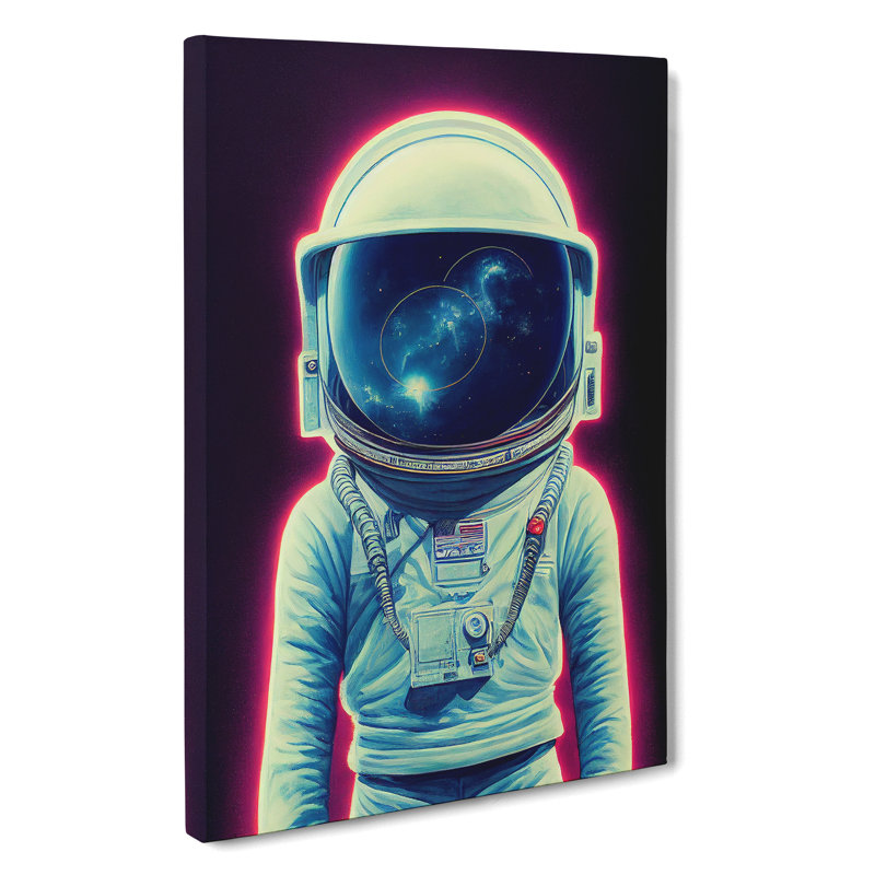 XC1022-1671X Contemporary Astronaut - Wrapped Canvas Print, 76cm H x 50cm W x 3cm D