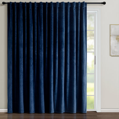 Lush Decor Prima Velvet Solid Room Darkening Back Tab Rod Pocket Single Curtain Panel