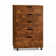 Accent chests with 5 drawers and wheels