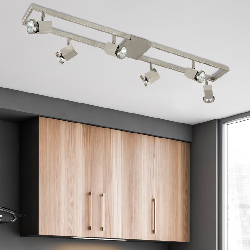 Spina 37'' 6 -Light Fixed Track Track Kit with Dimmable and Adjustable Head