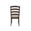 Ensemble de chaises d'appoint 2 pièces Traditional Classic Classic avec finition brun rustique et coussin de siège rembourré gris pour une assise confortable