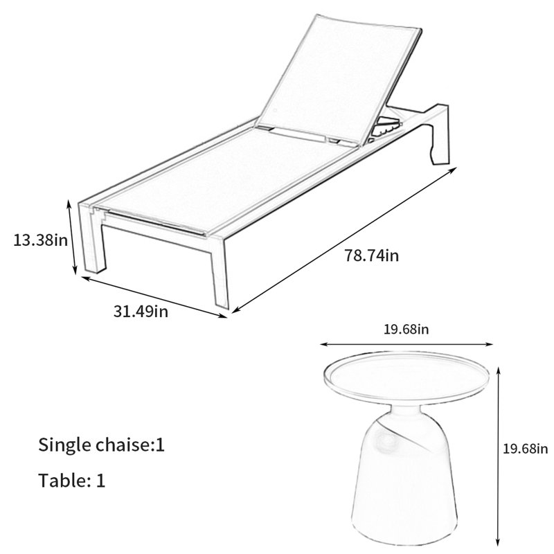 Outdoor Pool Hotel Lounge Chair