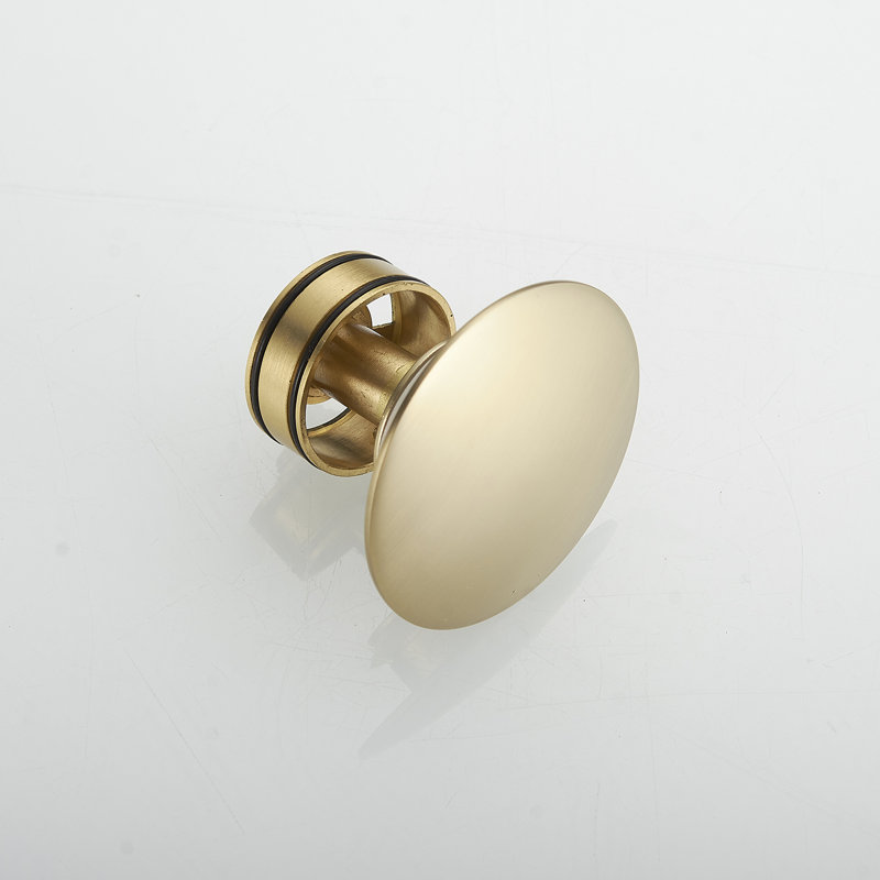 Bathroom Sink Pop-Up Drain With Overflow, Brushed Gold