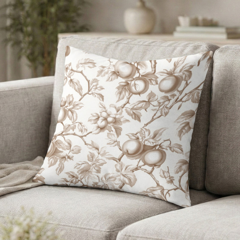 Coussin French Country - Coussin Brown Orchard, H 20 po x l 20 po