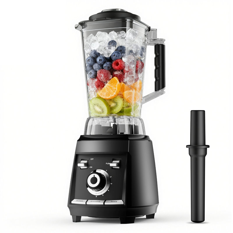 Mélangeur de comptoir professionnel 1800 W, broyeur à glace haute vitesse, pichet 68 oz, mélangeur à 6 pales Smoothie avec contrôle de la vitesse du pouls pour la soupe, la sauce et les boissons glacées
