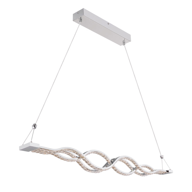Lydia 1 - Light Chrome LED Geometric Pendant