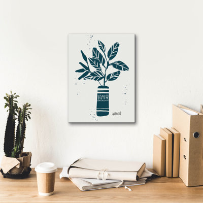 "Epic Graffiti" Monochromes botaniques bleus 6 "par Anne Tavoletti, art mural sur toile, 40 po x 54 po