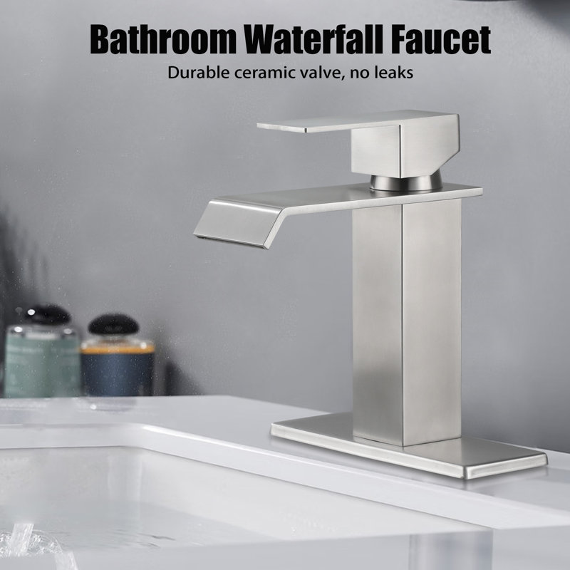 Single Hole Bathroom Faucet, Brushed Nickel
