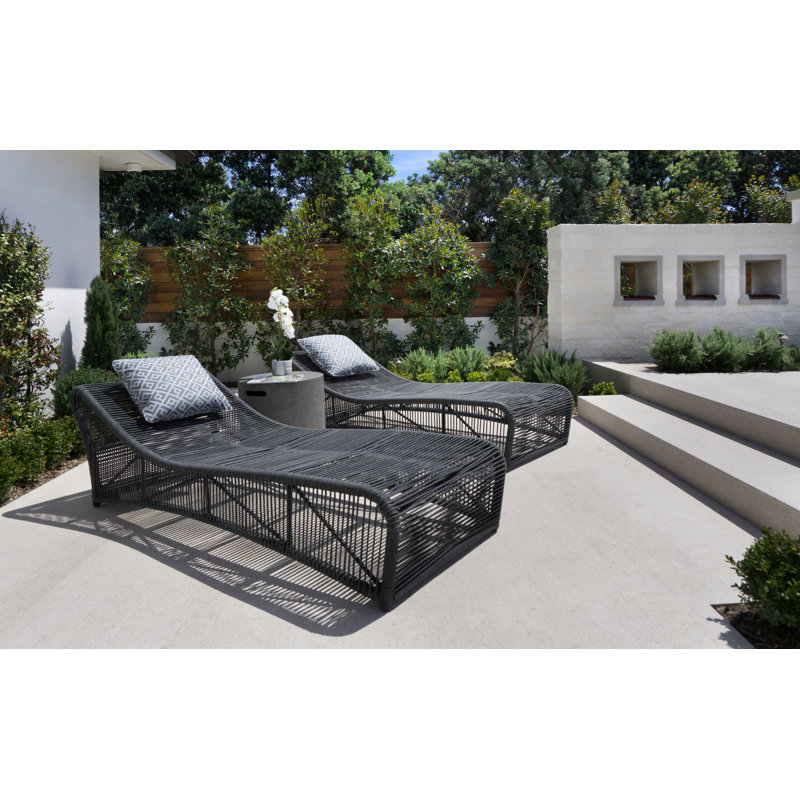 Miami Cushionless Chaise, Black