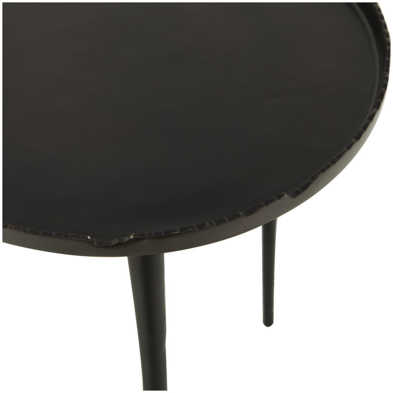 Table d'appoint latérale en aluminium avec plateau Ilay, Noir