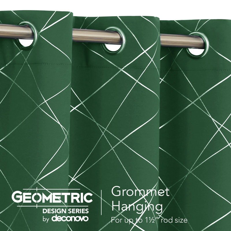 Room Darkening Curtain Pair, Dark Forest, 52" W x 84" L