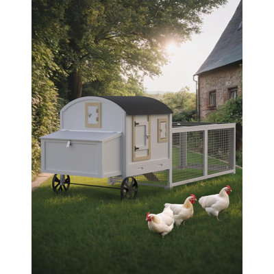 Poulailler en bois 106 po, blanc