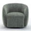 Fauteuil demi-tonneau pivotant rembourré Aunna-265042435