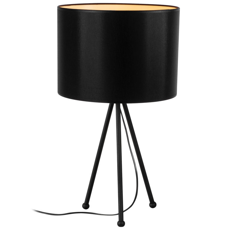 Lampe de table à trépied noire 21,65 po Parish