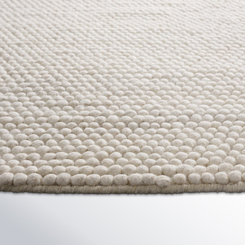 Tapis ivoire fait à la main Elle, Tapis de couloir 2 pi 3 po x 16 pi