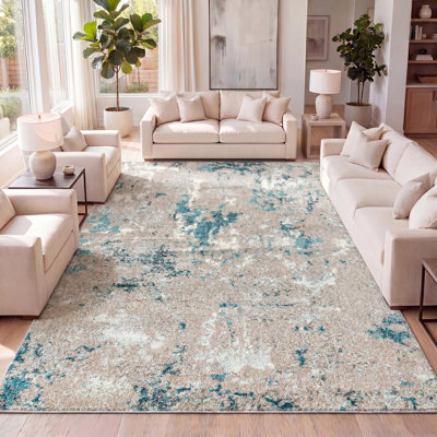 Tapis bleu / gris Lasley