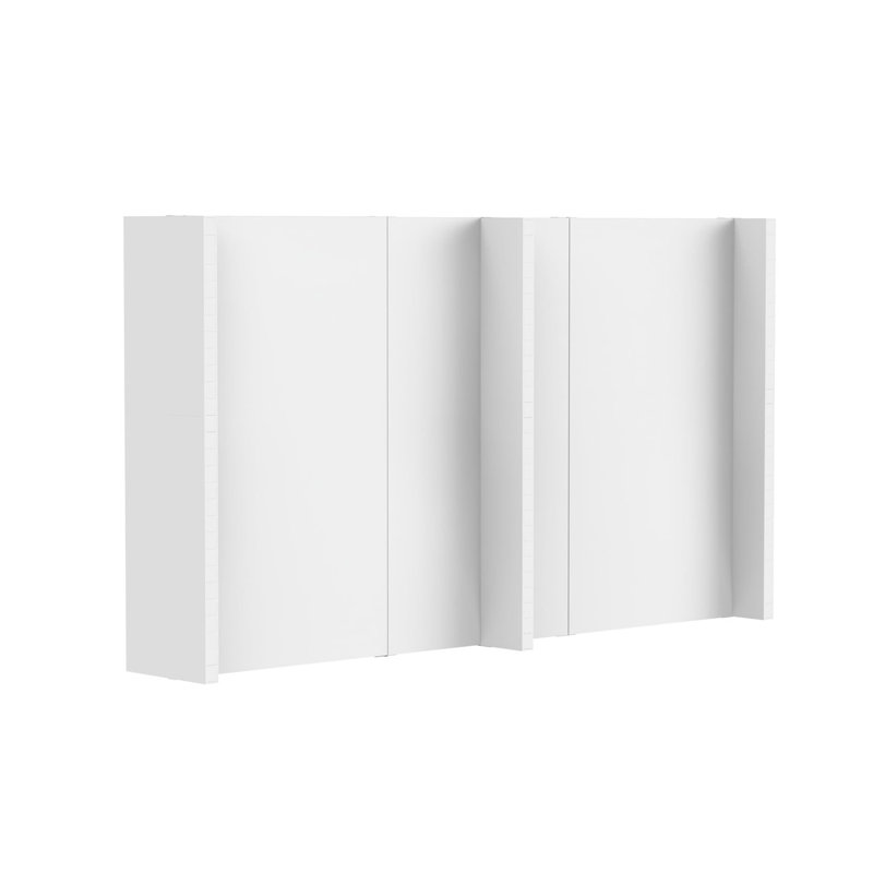 Ensemble mural modulaire de 7 pi de hauteur Everpanel - Bordure blanche, Blanc, 144"