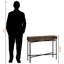Table d'appoint 1 tiroir Balford avec pieds en métal noir, H 32,26 po x l 42,37 po x P 11,8 po Balford