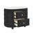 1Pc Black Nightstand Upholstery Fabric Marble Top Two Storage Drawers Wooden Bedroom Furniture Oval Black(Includes Only Nightstand)-193771756