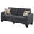 4 In Blue Grey Polyfiber With Comfortable Cushions Solid Pine And Materials