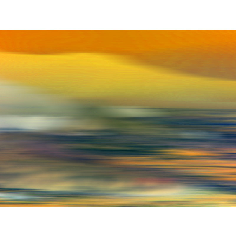 «Oceanic Time Flows» par Drew Gaffney - impression, H 24 po x l 32 po, Toile tendue