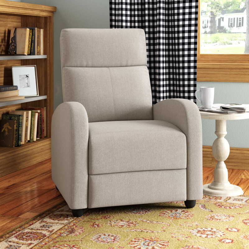 Fauteuil inclinable large de 28,8 po Kraker, Mélange de polyester beige