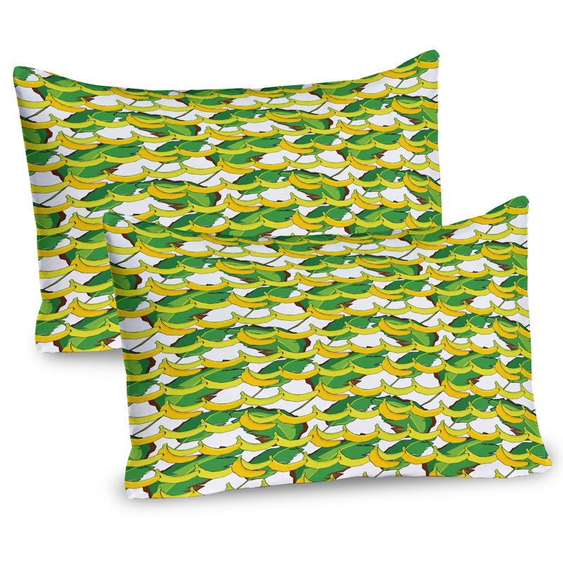 Ensemble de 2 taies décoratives Ambesonne Banana, H 20 po x l 30 po