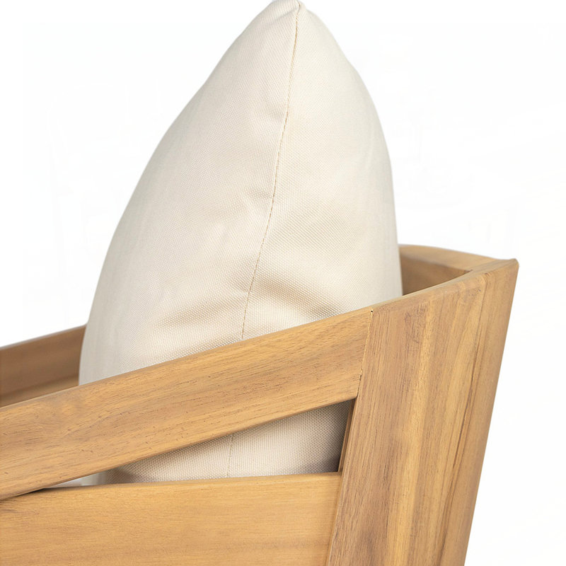 Ensemble de 2 fauteuils club en bois, structure en acacia durable avec coussins moelleux pour le confort et le style extérieurs