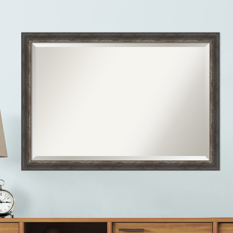 Miroir mural de salle de bain Roulston, Gris anthracite, 27,5 po x 39,5 po
