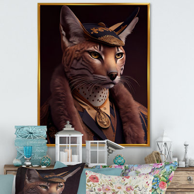 «Altha Stylish Cat in Fancy Fashion Design I», reproduction sur toile