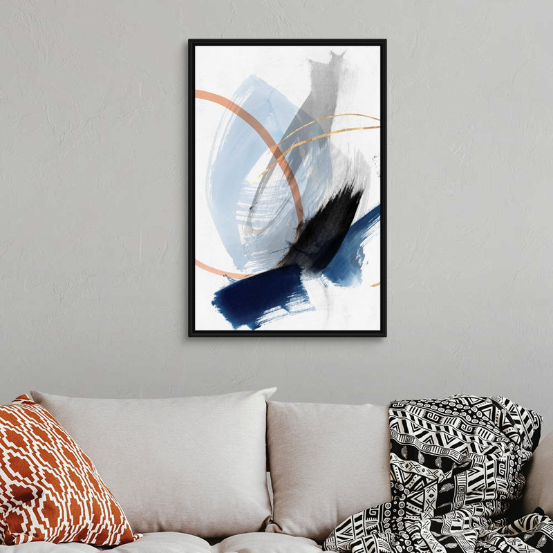 Foreshadow III par PI Studio - reproduction d'art sur toile, Cadre noir, H 38 po x l 26 po x P 1,75 po