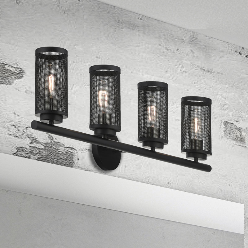 Emilia 4 - Light Dimmable Vanity Light, Black