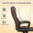 PU Leather Executive Desk Chair With Adjustable Height And Swivel Wheels,High Back Ergonomic Office Chair,For Home And Office