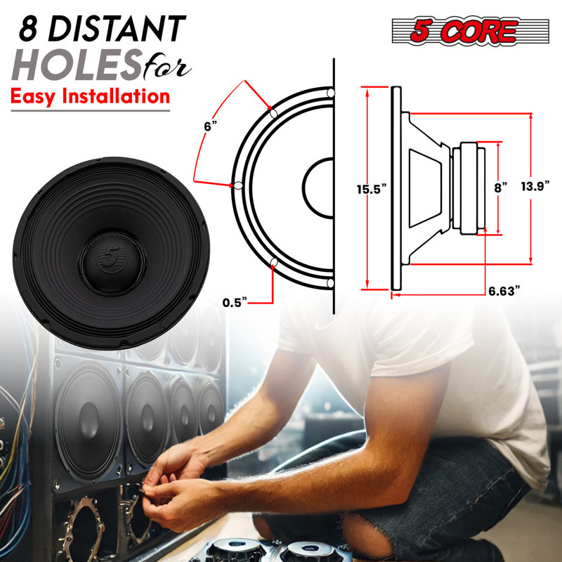 Haut-parleur de caisson de basses 15 pouces