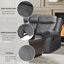 Ensemble de canapé modulaire inclinable manuel avec port de charge USB pour le salon Jessah-1272708488