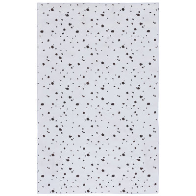Tapis abstrait ivoire / noir