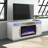 Avishai 70" Fireplace TV Stand for TVs Up to 80", LED Light Entertainment Center with 36" Electric Fireplace Heater-456161192