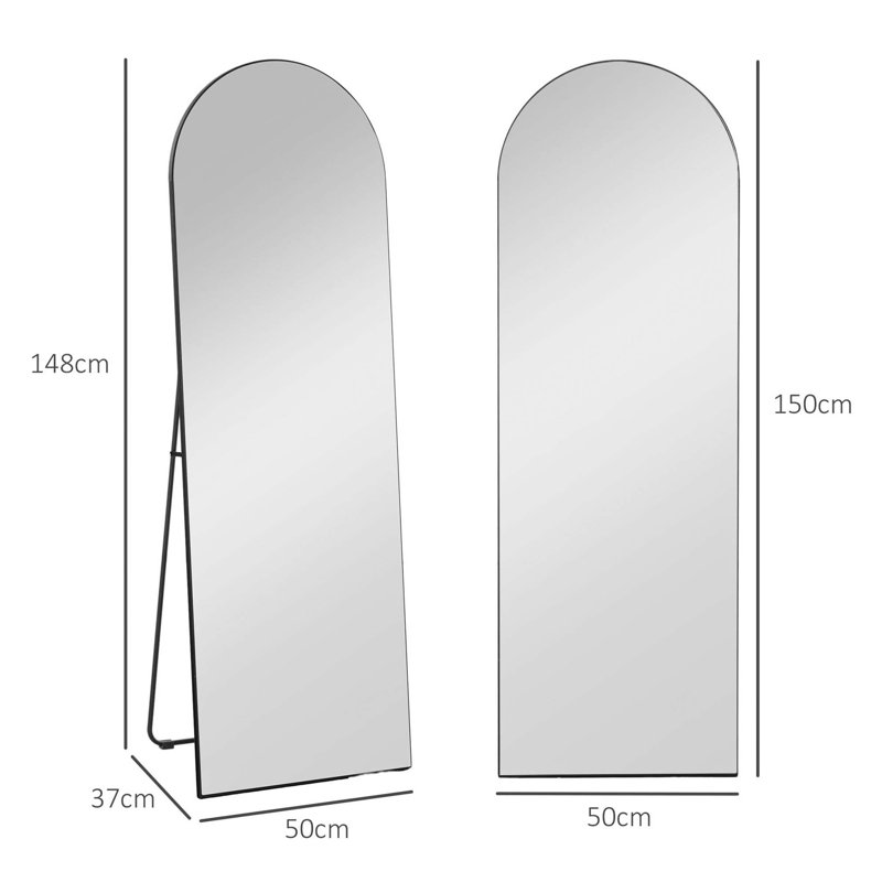 Demetrias Rectangle Mirror, Black