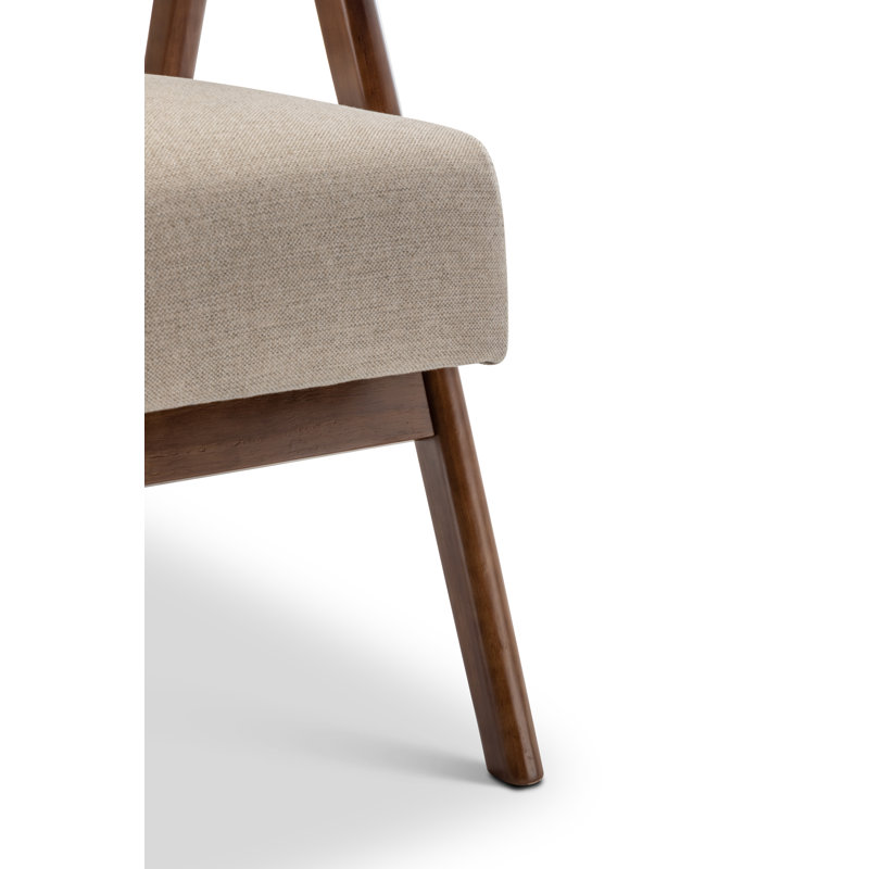 Gabar 75Cm Wide Classic Mid-Century Modern Armchair, Beige Linen