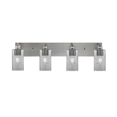 Barre d'éclairage de salle de bain 4 lumières avec verre 3,5 po Edge