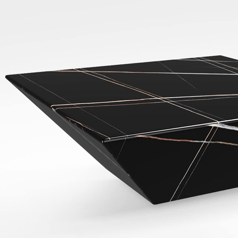 Table basse Adea Modern Drum, H 13,77 po x l 31,5 po x P 31,5 po, Black