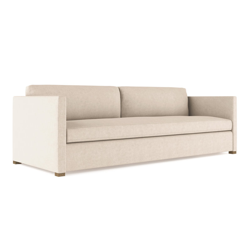 Canapé Madison, Velours moelleux huître, H 33 po x l 72 po x P 41 po, Brun foncé