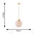 Frenchie Pink Glass Globe Capped Ceiling Pendant Light-2130606967